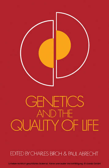 Genetics and the Quality of Life main product photo