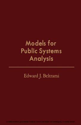 Models for Public Systems Analysis