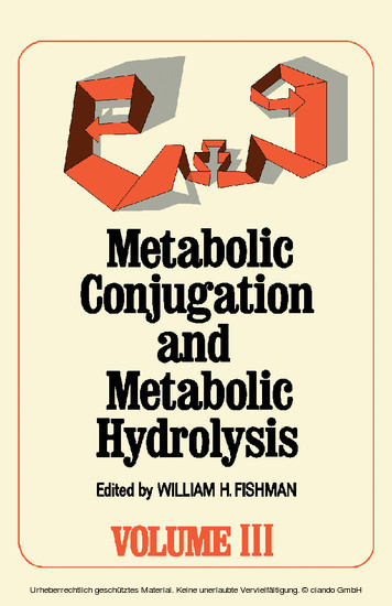 Metabolic Conjugation and Metabolic Hydrolysis main product photo