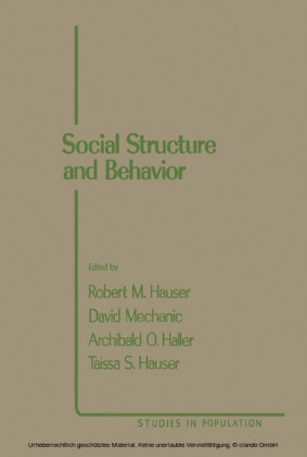 Social Structure and Behavior