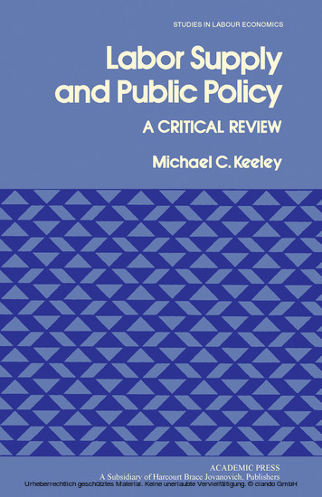 Labor Supply and Public Policy main product photo
