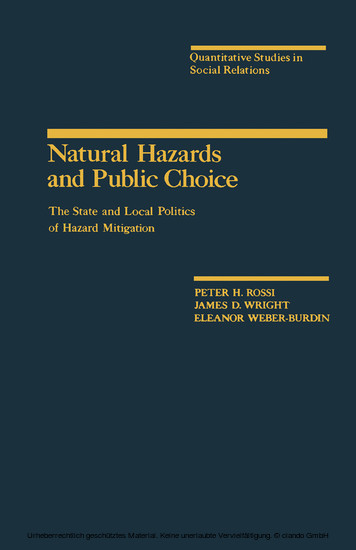 Natural Hazards and Public Choice main product photo