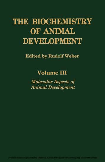 Molecular Aspects of Animal Development main product photo
