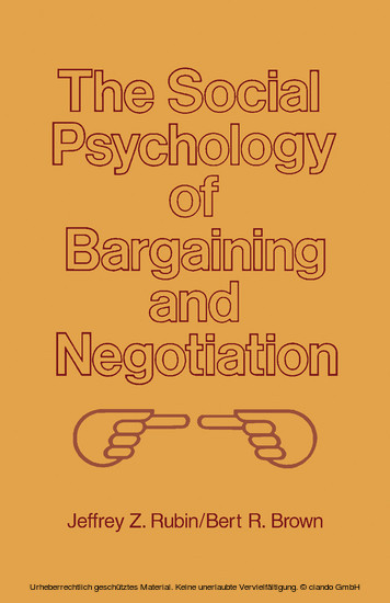 The Social Psychology of Bargaining and Negotiation main product photo