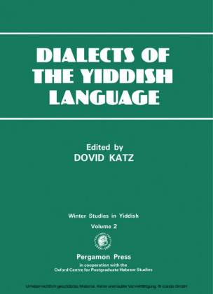 Dialects of the Yiddish Language