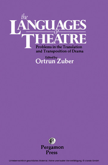 The Languages of Theatre main product photo
