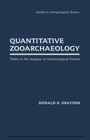 Quantitative Zooarchaeology main product photo