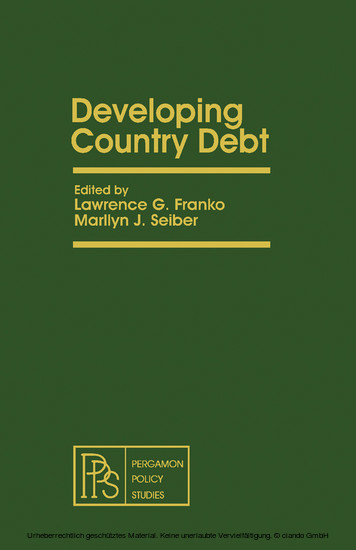 Developing Country Debt main product photo