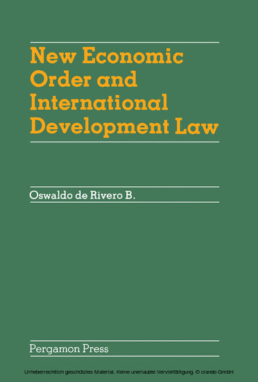 New Economic Order and International Development Law main product photo
