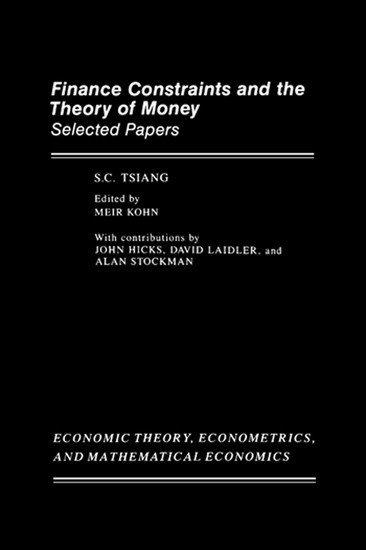 Finance Constraints and the Theory of Money main product photo