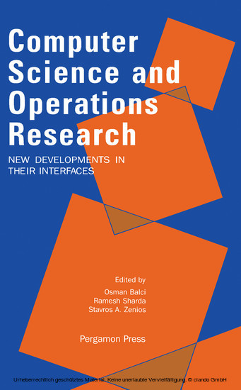 Computer Science and Operations Research: New Developments in their Interfaces main product photo