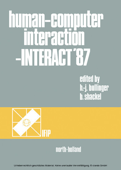 Human-Computer Interaction - INTERACT '87 main product photo