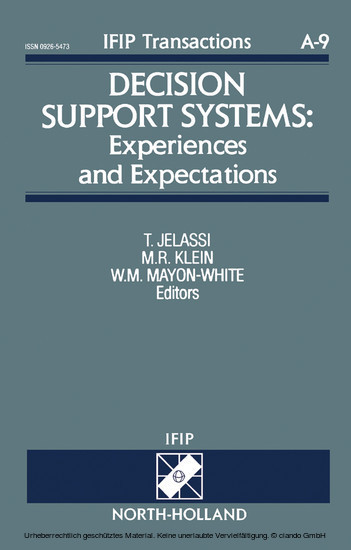 Decision Support Systems: Experiences and Expectations main product photo