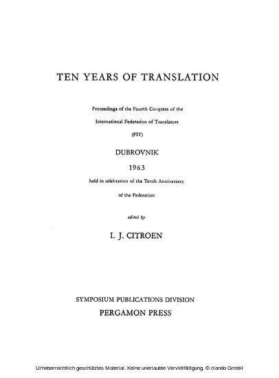 Ten Years of Translation main product photo