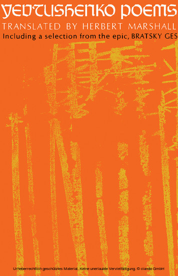 Yevtushenko Poems main product photo