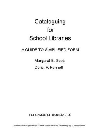 Cataloguing for School Libraries