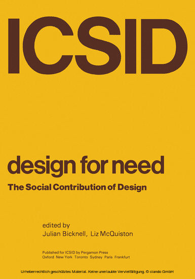 Design for Need, The Social Contribution of Design main product photo