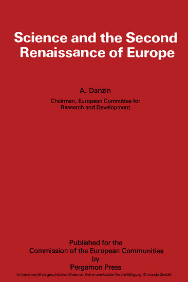 Science and the Second Renaissance of Europe main product photo