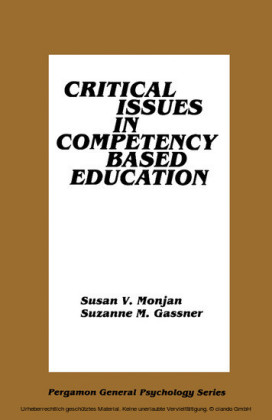 Critical Issues in Competency Based Education