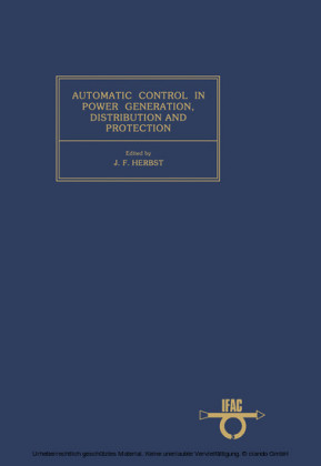 Automatic Control in Power Generation, Distribution and Protection