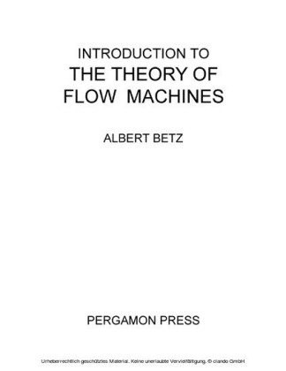 Introduction to the Theory of Flow Machines