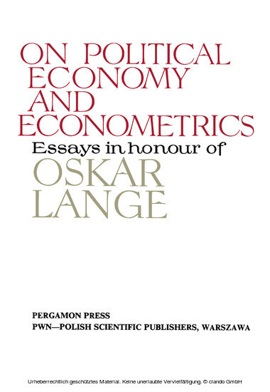 On Political Economy and Econometrics main product photo