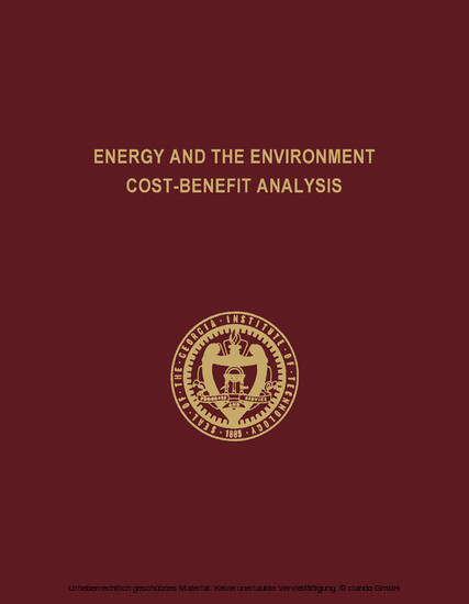 Energy and the Environment Cost-Benefit Analysis main product photo