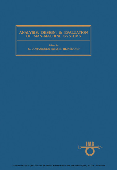 Analysis, Design and Evaluation of Man - Machine Systems main product photo
