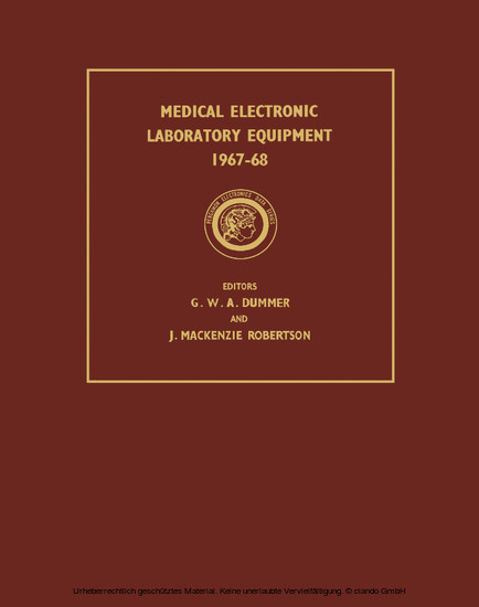 Medical Electronic Laboratory Equipment 1967-68 main product photo