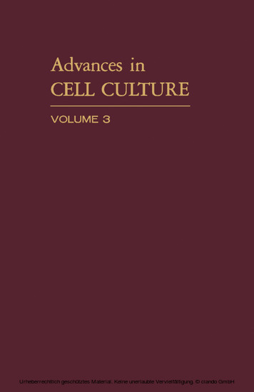 Advances in Cell Culture main product photo