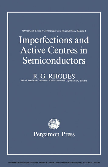 Imperfections and Active Centres in Semiconductors main product photo