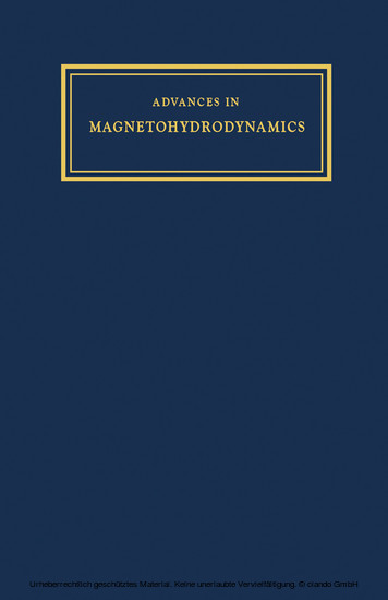 Advances in Magnetohydrodynamics main product photo