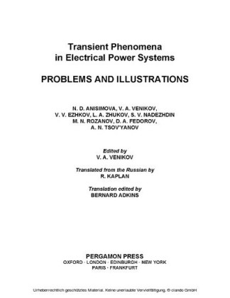Transient Phenomena in Electrical Power Systems