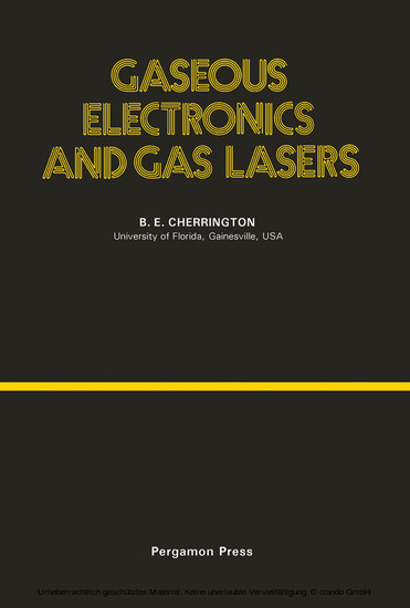 Gaseous Electronics and Gas Lasers main product photo