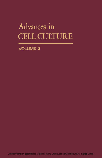 Advances in Cell Culture main product photo
