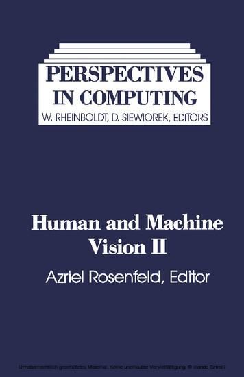 Human and Machine Vision II main product photo
