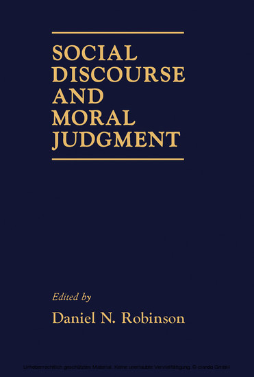 Social Discourse and Moral Judgement main product photo