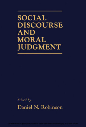 Social Discourse and Moral Judgement