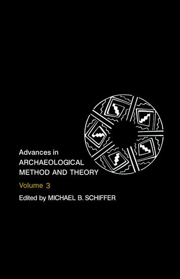 Advances in Archaeological Method and Theory main product photo