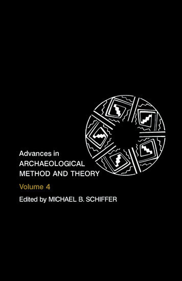 Advances in Archaeological Method and Theory main product photo