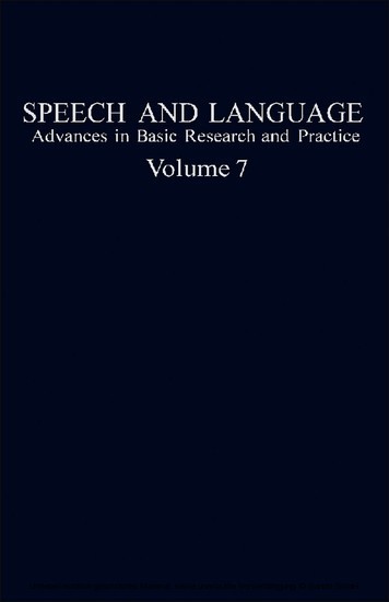 Speech and Language main product photo