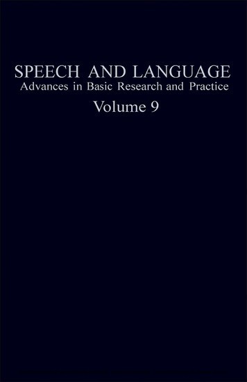 Speech and Language main product photo