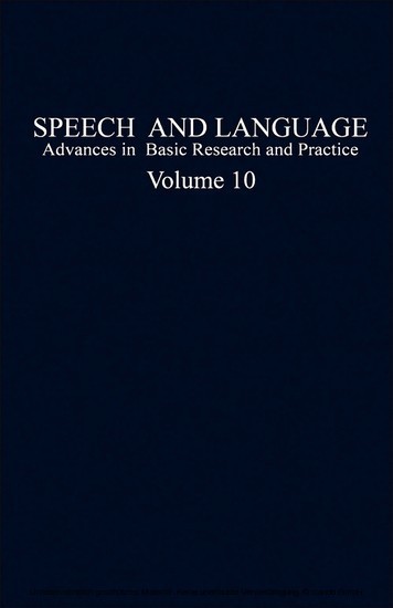 Speech and Language main product photo