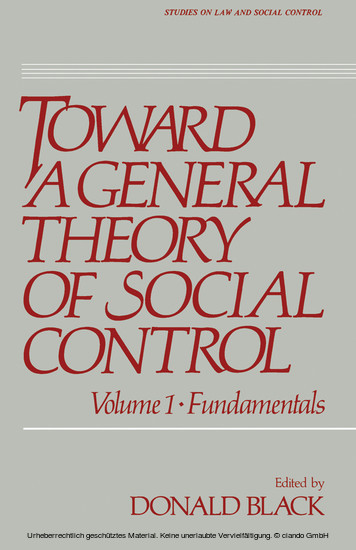 Toward a General Theory of Social Control main product photo