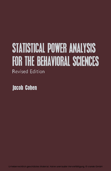 Statistical Power Analysis for the Behavioral Sciences main product photo