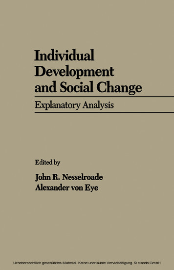 Individual Development and Social Change main product photo