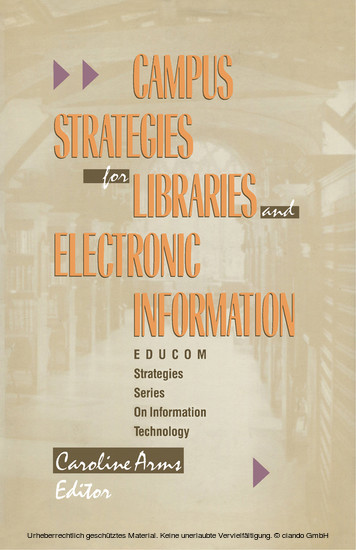 Campus Strategies for Libraries and Electronic Information main product photo