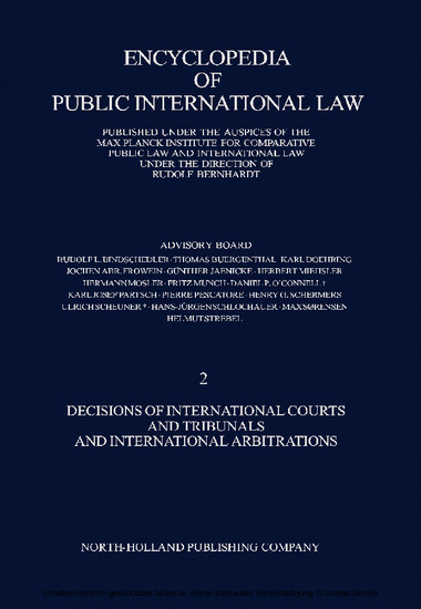 Decisions of International Courts and Tribunals and International Arbitrations main product photo