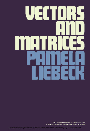 Vectors and Matrices main product photo