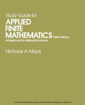 Study Guide for Applied Finite Mathematics